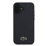 Apple iPhone 16 Kılıf Lacoste Orjinal Lisanslı PU Pike Desenli Arka Yüzey İkonik Timsah Dokuma Logolu Kapak