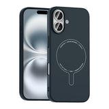 Apple iPhone 16 Kılıf M-Safe Şarj Özellikli Kamera Korumalı Zore Elio Sert PC Kapak