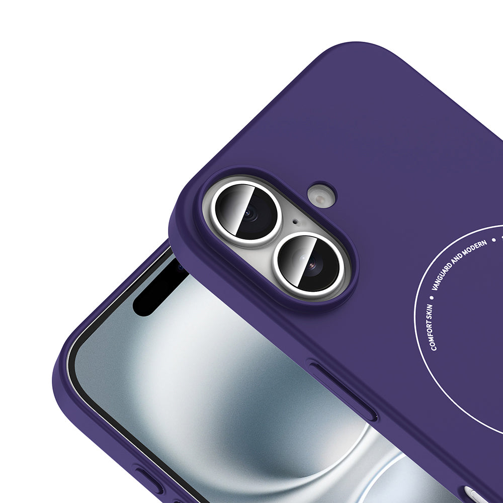 Apple iPhone 16 Kılıf M-Safe Şarj Özellikli Kamera Korumalı Zore Elio Sert PC Kapak