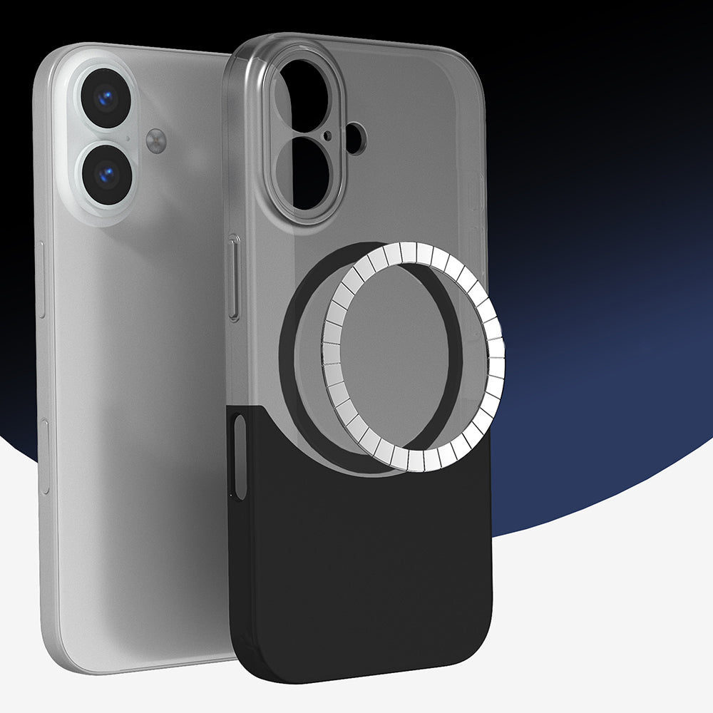 Apple iPhone 16 Kılıf M-Safe Şarj Özellikli Mıknatıslı Zore Duble Kapak