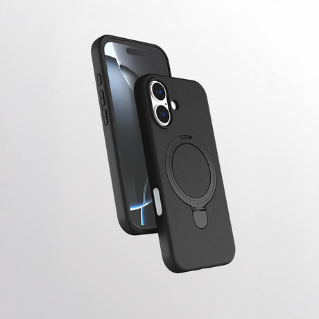 Apple iPhone 16 Kılıf M-safe Şarj Özellikli Standlı Zore Samara Kapak