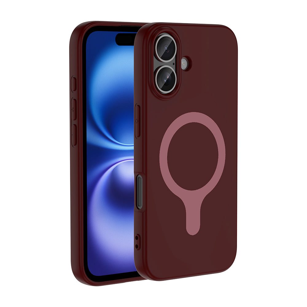 Apple iPhone 16 Kılıf M-Safe Şarj Özellikli Zore Aris Silikon Kapak