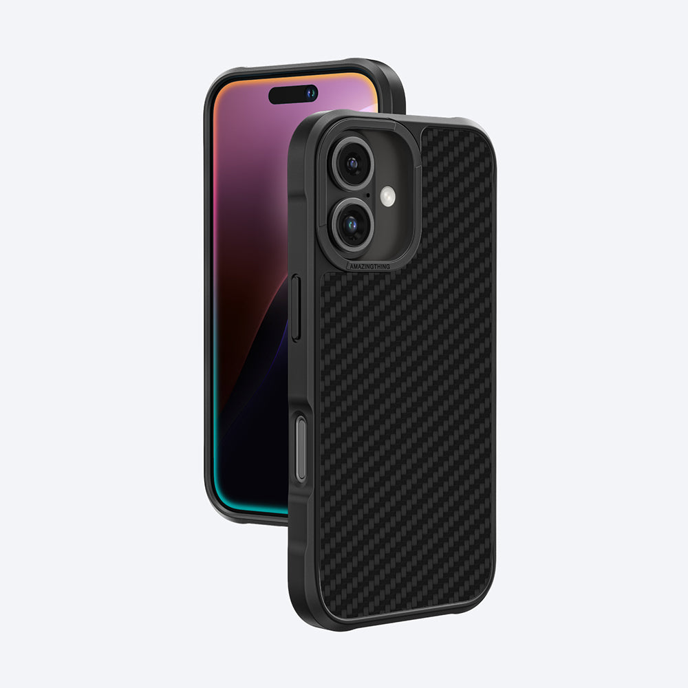 Apple iPhone 16 Kılıf M-safe Şarj Özellikli 1500D Aramid Fiber Amazingthing Titan Max Serisi Kapak