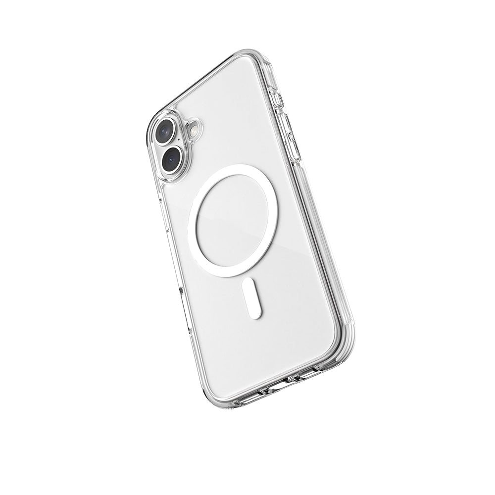 Apple iPhone 16 Kılıf M-safe Şarj Özellikli Airbag Tasarımlı Raptic Clear Serisi Şeffaf Kapak
