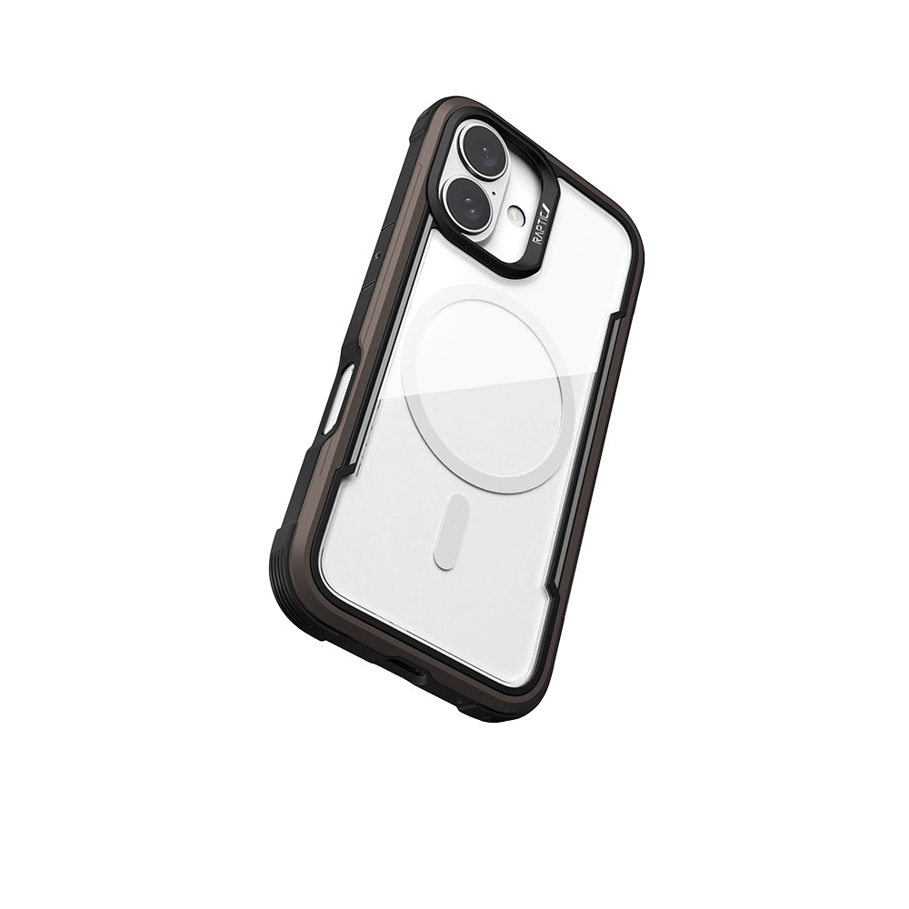 Apple iPhone 16 Kılıf M-safe Şarj Özellikli Airbagli Raptic Shield Serisi Şeffaf Arka Yüzey Kapak