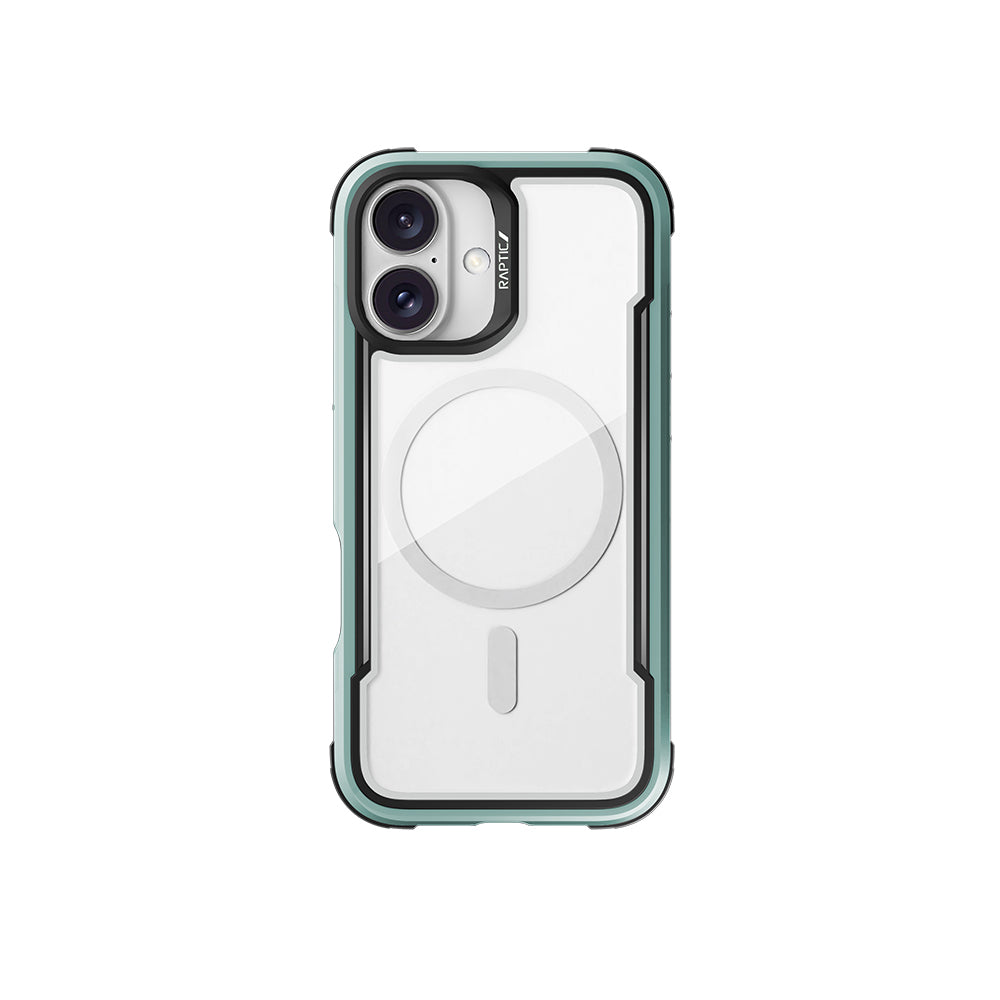 Apple iPhone 16 Kılıf M-safe Şarj Özellikli Airbagli Raptic Shield Serisi Şeffaf Arka Yüzey Kapak