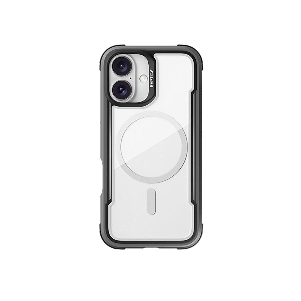 Apple iPhone 16 Kılıf M-safe Şarj Özellikli Airbagli Raptic Shield Serisi Şeffaf Arka Yüzey Kapak