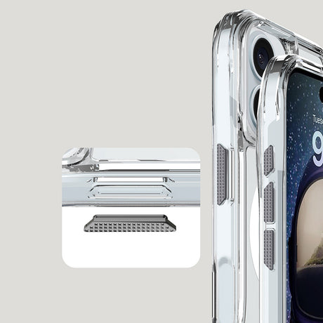 Apple iPhone 16 Kılıf M-safe Şarj Özellikli Airbagli Şeffaf Zore İncek Kapak