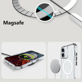 Apple iPhone 16 Kılıf M-safe Şarj Özellikli Airbagli Şeffaf Zore İncek Kapak