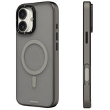 Apple iPhone 16 Kılıf M-safe Şarj Özellikli Cam Arka Yüzey TPU Youngkit Gemstone Serisi Kapak