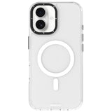 Apple iPhone 16 Kılıf M-safe Şarj Özellikli Cam Arka Yüzey TPU Youngkit Gemstone Serisi Kapak