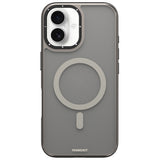 Apple iPhone 16 Kılıf M-safe Şarj Özellikli Cam Arka Yüzey TPU Youngkit Gemstone Serisi Kapak