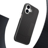 Apple iPhone 16 Kılıf M-safe Şarj Özellikli Karbon Fiber Desenli Mutural Montage Kapak