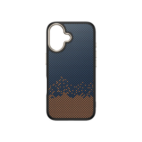 Apple iPhone 16 Kılıf M-safe Şarj Özellikli Karbon Fiber Görünümlü Zore Antina Kapak