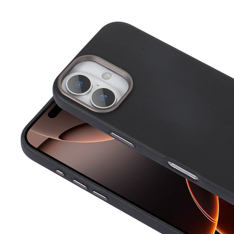 Apple iPhone 16 Kılıf M-safe Şarj Özellikli PU Deri Zore Adora Kapak