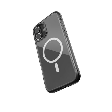 Apple iPhone 16 Kılıf M-safe Şarj Özellikli Raptic Air Serisi Airbag Tasarımlı Metal Köşelikli Şeffaf Kapak