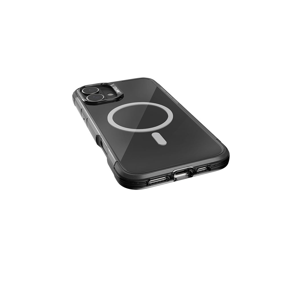Apple iPhone 16 Kılıf M-safe Şarj Özellikli Raptic Air Serisi Airbag Tasarımlı Metal Köşelikli Şeffaf Kapak