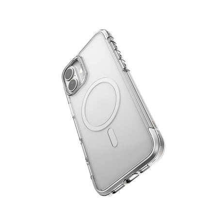 Apple iPhone 16 Kılıf M-safe Şarj Özellikli Raptic Air Serisi Airbag Tasarımlı Metal Köşelikli Şeffaf Kapak