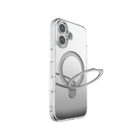 Apple iPhone 16 Kılıf M-safe Şarj Özellikli Raptic Air Stand Serisi Aynalı Arka Yüzey Standlı Kapak
