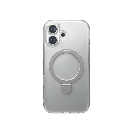 Apple iPhone 16 Kılıf M-safe Şarj Özellikli Raptic Air Stand Serisi Buzlu Transparan Tasarımlı Standlı Kapak