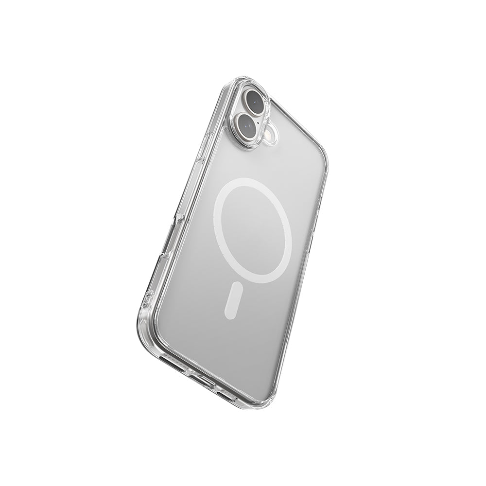 Apple iPhone 16 Kılıf M-safe Şarj Özellikli Raptic Crystal M-safe Serisi Şeffaf Kapak