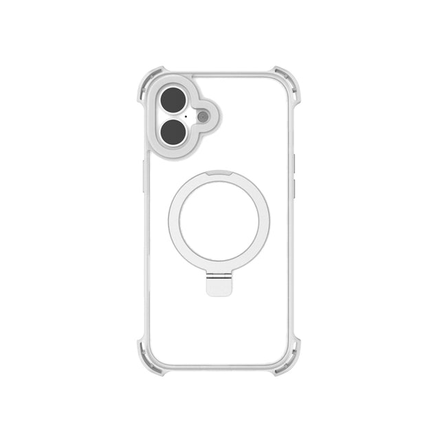 Apple iPhone 16 Kılıf M-safe Şarj Özellikli Raptic Dual Serisi Şeffaf Standlı Kapak