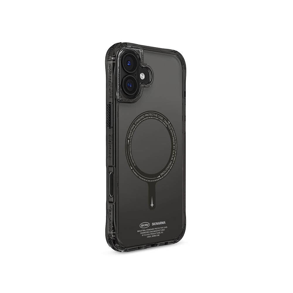 Apple iPhone 16 Kılıf M-safe Şarj Özellikli Şeffaf Airbag Tasarımlı Skinarma Saido Kapak