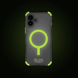 Apple iPhone 16 Kılıf M-safe Şarj Özellikli Şeffaf Airbag Tasarımlı Skinarma Saido Nightglow Kapak