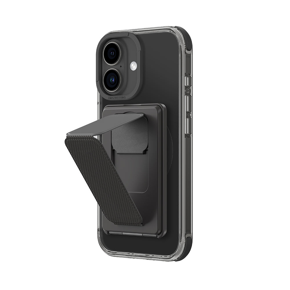 Apple iPhone 16 Kılıf M-safe Şarj Özellikli Standlı Set Amazingthing Omni Adventure Serisi Kapak