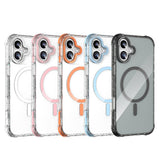 Apple iPhone 16 Kılıf M-safe Şarj Özellikli Taşlı ve Simli Tasarım Mutural Blink Kapak
