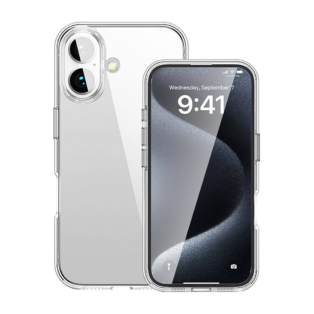 Apple iPhone 16 Kılıf M-safe Şarj Özellikli Transparan Sert PC Wlons Pita Kapak