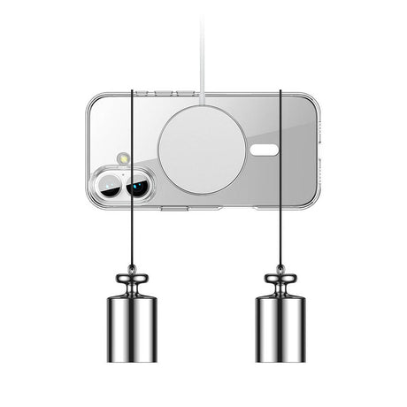 Apple iPhone 16 Kılıf M-safe Şarj Özellikli Transparan Sert PC Wlons Pita Kapak