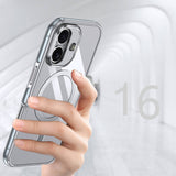 Apple iPhone 16 Kılıf M-safe Şarj Özellikli Wlons Standlı Efsane Kapak