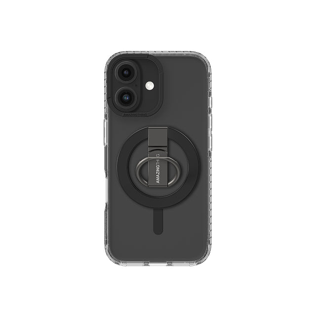 Apple iPhone 16 Kılıf M-safe Şarj Özellikli Yüzük Standlı Amazingthing Titan Pro Serisi Kapak