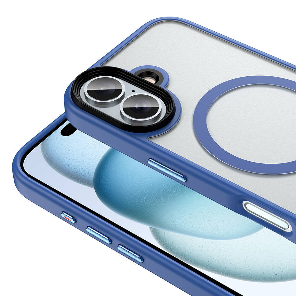 Apple iPhone 16 Kılıf Mat Arka Yüzey Wireless Şarj Özellikli Zore Flet M-safe Kapak