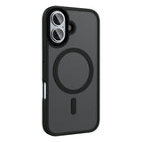 Apple iPhone 16 Kılıf Mat Arka Yüzey Wireless Şarj Özellikli Zore Flet M-safe Kapak