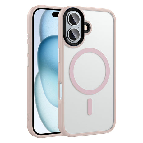 Apple iPhone 16 Kılıf Mat Arka Yüzey Wireless Şarj Özellikli Zore Flet M-safe Kapak
