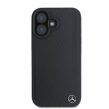Apple iPhone 16 Kılıf Mercedes Benz Orjinal Lisanslı M-safe Şarj Özellikli 3D Metal Logolu Wood Imitation Deri Kapak