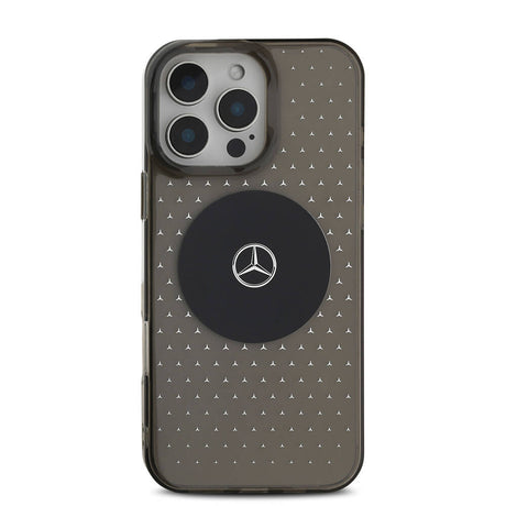 Apple iPhone 16 Pro Max Kılıf Mercedes Benz Orjinal Lisanslı M-safe Şarj Özellikli Yıldız Desenli Transparan Kapak