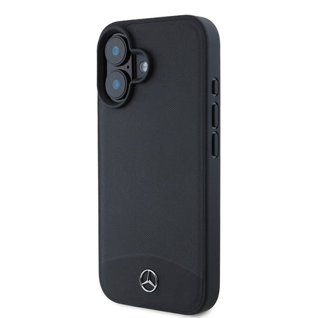 Apple iPhone 16 Kılıf Mercedes Benz Orjinal Lisanslı M-safe Şarj Özellikli Dokulu ve Düz Deri Kapak
