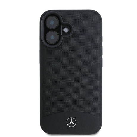 Apple iPhone 16 Kılıf Mercedes Benz Orjinal Lisanslı M-safe Şarj Özellikli Dokulu ve Düz Deri Kapak