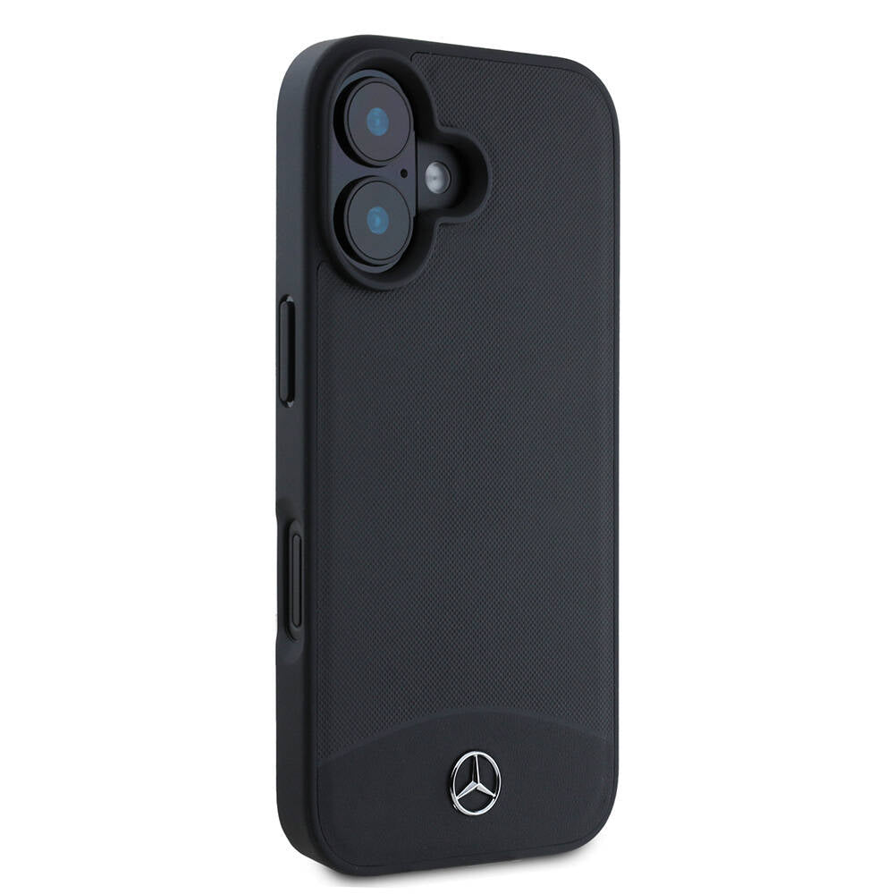 Apple iPhone 16 Kılıf Mercedes Benz Orjinal Lisanslı M-safe Şarj Özellikli Dokulu ve Düz Deri Kapak