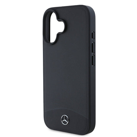 Apple iPhone 16 Kılıf Mercedes Benz Orjinal Lisanslı M-safe Şarj Özellikli Dokulu ve Düz Deri Kapak