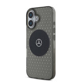 Apple iPhone 16 Kılıf Mercedes Benz Orjinal Lisanslı M-safe Şarj Özellikli Yıldız Desenli Transparan Kapak