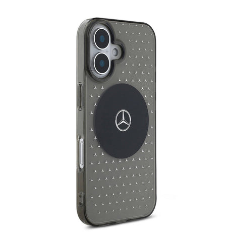Apple iPhone 16 Kılıf Mercedes Benz Orjinal Lisanslı M-safe Şarj Özellikli Yıldız Desenli Transparan Kapak