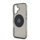 Apple iPhone 16 Kılıf Mercedes Benz Orjinal Lisanslı M-safe Şarj Özellikli Yıldız Desenli Transparan Kapak