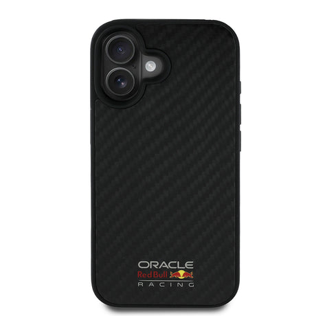 Apple iPhone 16 Kılıf Redbull Orjinal Lisanslı M-safe Şarj Özellikli Karbon Fiber Tasarımlı Parlayan Logolu Kapak