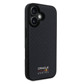 Apple iPhone 16 Kılıf Redbull Orjinal Lisanslı M-safe Şarj Özellikli Karbon Fiber Tasarımlı Parlayan Logolu Kapak