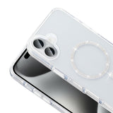 Apple iPhone 16 Kılıf Taşlı Tasarım M-safe Şarj Özellikli Zore Koment Silikon Kapak