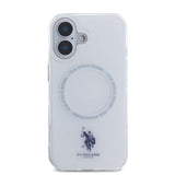 Apple iPhone 16 Kılıf U.S. Polo Assn. Orjinal Lisanslı M-safe Şarj Özellikli IML Double Horse Logolu Ring Kapak